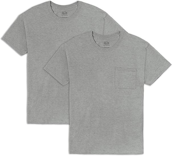 Fruit of the Loom Men's Eversoft Cotton Stay Tucked Crew T-shirt